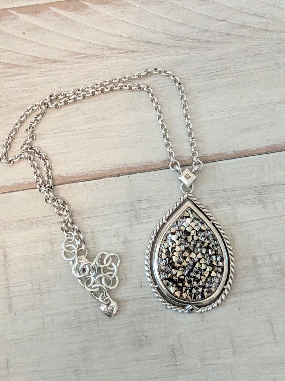 Brighton "Crystal Rocks" Teardrop Pendant Necklace